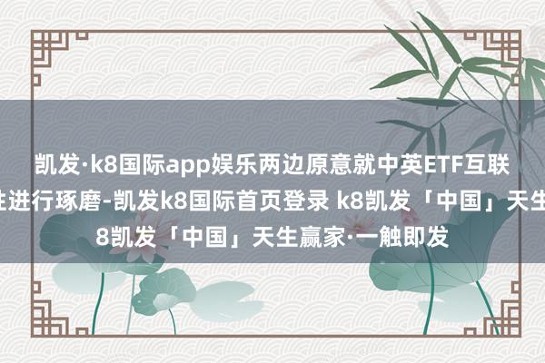 凯发·k8国际app娱乐两边原意就中英ETF互联互通形态可行性进行琢磨-凯发k8国际首页登录 k8凯发「中国」天生赢家·一触即发