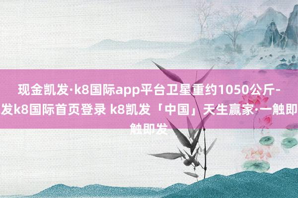 现金凯发·k8国际app平台卫星重约1050公斤-凯发k8国际首页登录 k8凯发「中国」天生赢家·一触即发