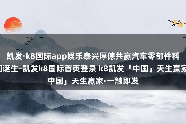 凯发·k8国际app娱乐泰兴厚德共赢汽车零部件科技有限公司诞生-凯发k8国际首页登录 k8凯发「中国」天生赢家·一触即发